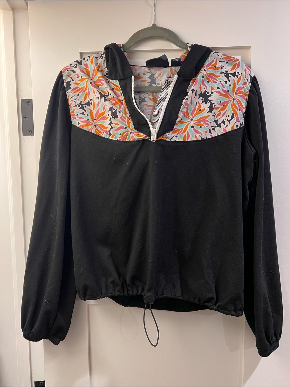 Anthropologie Maeve Sporty Lightweight Quarter-Zip Hoodie